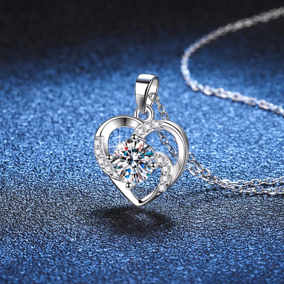 925 Sterling Silver Zircon Heart Necklace – Otucare